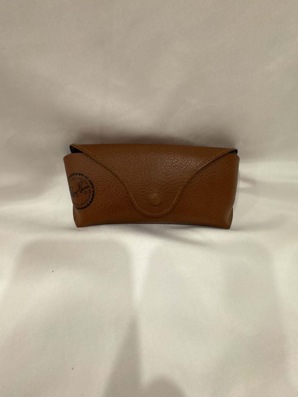 Ray-Ban Brown Faux Leather Snap-Closure Sunglasses Carrying Case